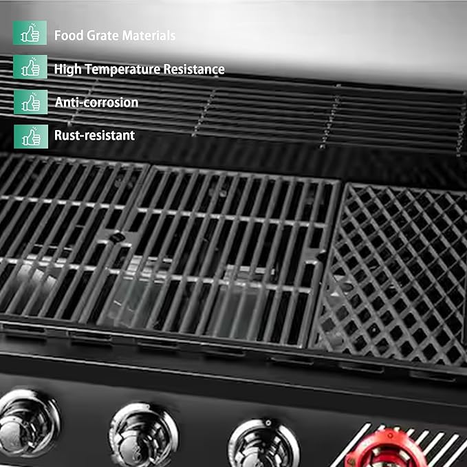 DGH474CRP Cooking Grates for Dyna glo DGH474CRP DGH483CRP DGF493BNP DGF493PNP-D DGB495SDP DGB495SDP-D DGB493SPB Grill, 70-02-656 70-01-911 Cast Iron Grill Replacement Part for Backyard BY13-101-001-12
