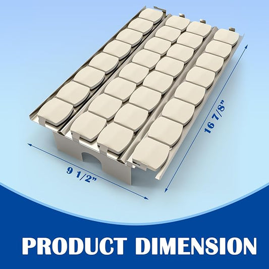 SafBbcue Heat Plate Flame Tamer with Ceramic Briquettes Replacement Parts for Lynx LDR27 LDR30 LIJ27 LIJ30 LDR42 LIJ42 LDR54 LIJ54 LSB1 LSB2 LBQ27 LBQ36 LBQ48