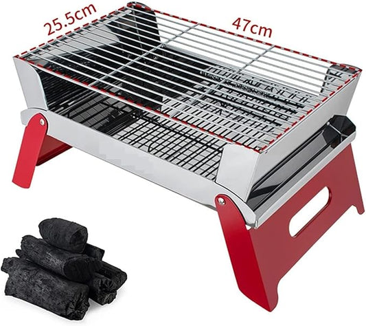 Barbecue Charcoal Grill Portable Charcoal Grill Folding Grill for Cooking Picnic Camping Outdoor BBQ Charcoal BBQ Grill