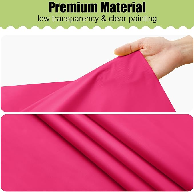 Smiry Disposable Table Cloth - 10 Pack, 54 x 108 Inch Waterproof Rectangle Tablecloths for Parties, Decorative Plastic Table Cover, Leakproof & Sturdy, Hot Pink