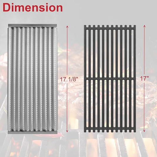 G369-0030-W2 Grill Grates for Charbroil TRU-Infrared 463644220 463642316 463632320 466642416 463675016 466642316 Gas Grill, 17 x 8 3/4 Cooking Grates Replacement for Nexgrill 720-0864