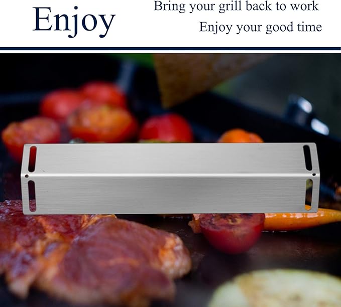 16 1/2 Inch Grill Heat Plates Shield Burner Covers BBQ Gas Grill Replacement Parts, Heat Tent for Charbroil 463211513, 463211514, 463211512, BBQ Grillware GGPL-2100, GGPL2100, Smoke Canyon