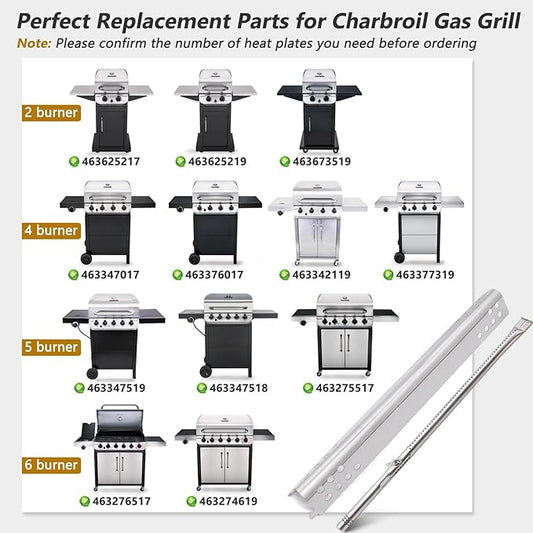 Criditpid Replacement Parts for Charbroil Performance 5 Burner 463347519, 463347518, 463243518, 463275517, 463373019, 463243519, 4 Burner 463342119. for Charbroil Grill Replacement Parts 5 Burner.