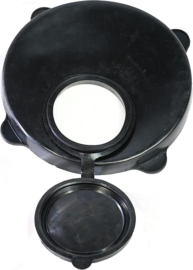 Skywin 5 Gallon Bucket Lid, Rubber Seal Lid, Wood Pellet Storage Containers, Bird Seed Container, Lump Charcoal Storage, Weather Resistant Rubber (Bucket Not Included) (Black)