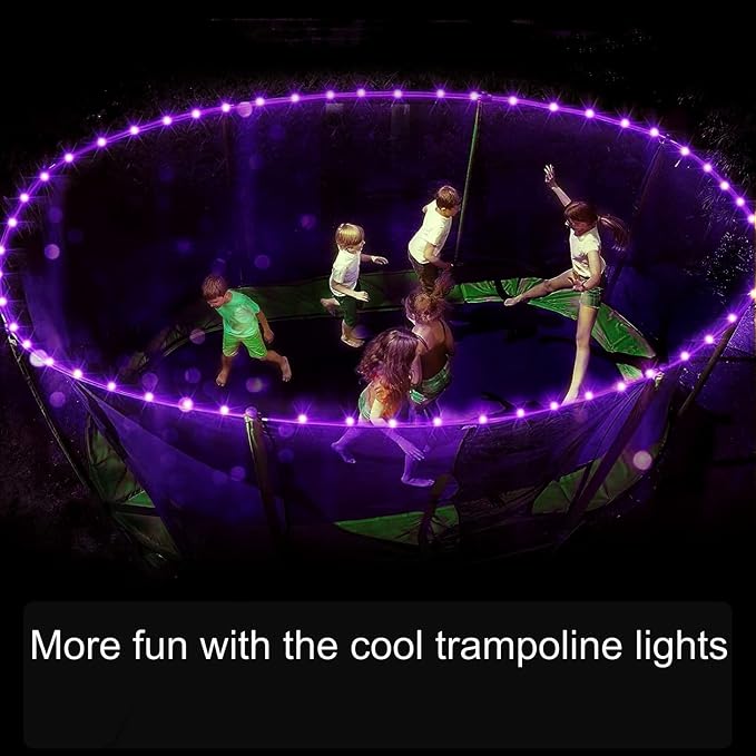 QITONG 2 Pack Solar Halloween Lights, Each 33ft 100 LED Purple String Lights, 8 Modes Clear PVC Tube Light Outdoor Waterproof