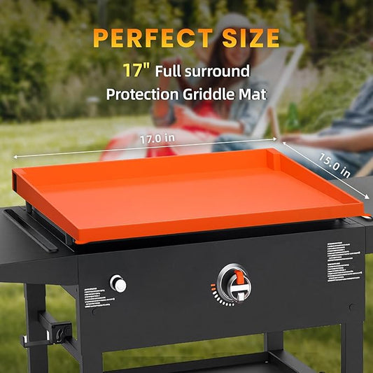 TAOMAND 17" Blackstone Silicone Griddle Cover and Blackstone Griddle Accessories | Comprehensive Protection | Thick & Durable | Reusable & Premium Food-Grade Silicone Grill Mat | from Dirt & Rust