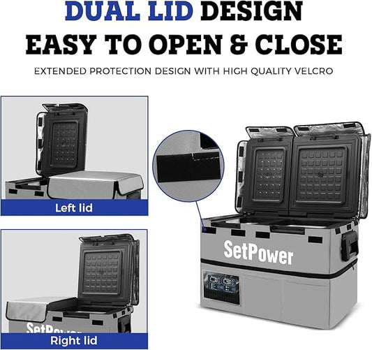 Setpower 55L Insulated Protective Cover for PT55 Car Fridge,12 Volt Portable Car Refrigerator Cover