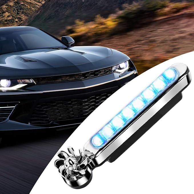 Wind Powered Led Light Waterproof Decorative Adjustable Lamps | 2 Pieces Wind Powered LED Vehicle Daytime Lights for Trucks SUV Motorcycle Bike Auto Travel Road Trips Camping Outdoor