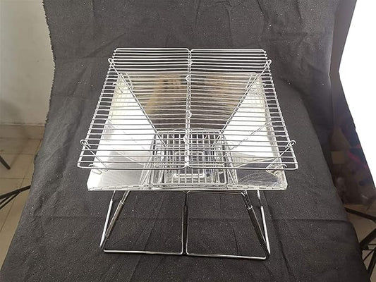 Barbecue Charcoal Grill Outdoor Indoor Barbecue Charcoal Grill Barbecue Grill Camping Wood Stove Stainless Steel Folding Barbecue Grill Charcoal G