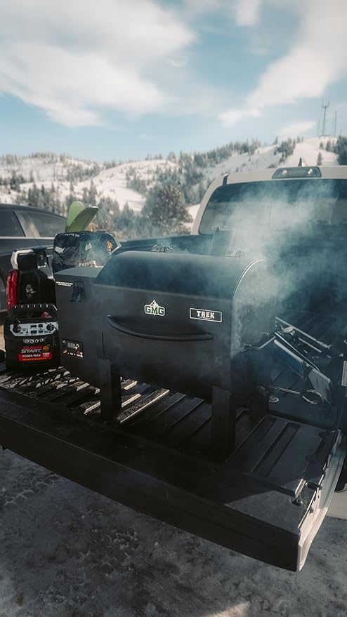 Green Mountain Grills Trek Prime 2.0 Portable Pellet Grill with Cover, WiFi Smart Control, 12V Power, Wood Pellet Smoker for Camping, Tailgating & RV Use, Compact BBQ Grill