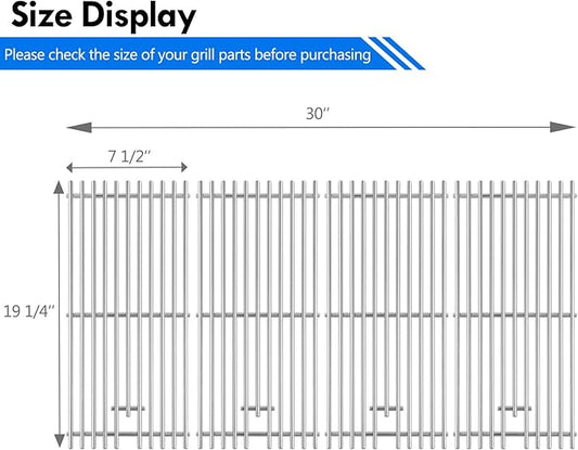 47629 47628 Grill Grates Replacement Parts for Bull Angus Outlaw Lonestar 4 Burner 26038 26039 41629 87048 Grill Grates Lion Premium 32-Inch L75000 Grids Stainless Steel 16517 Cooking Grate