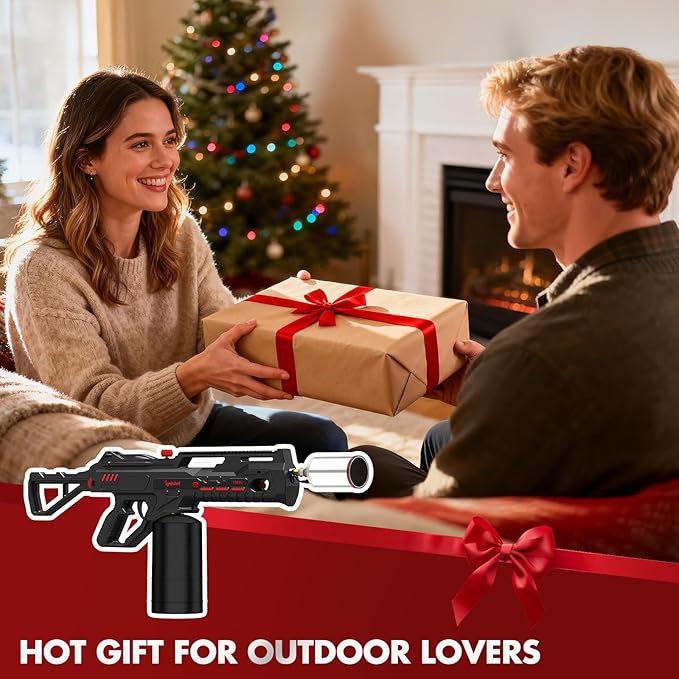 Propane Torch Gun with One-Touch Max Fire, Kitchen Blow Torch for Sous Vide Searing Steak, Grill, Charcoal Starter, Campfire(Propane Tank Not Included)