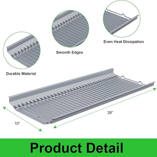26 Inch Ash Pan Replacement Parts for Nexgrill 810-0029C Charcoal Grills, Heavy Duty Steel Gray Coating Ash Pan/Drip Pan for Nexgrill Charcoal 29inch Grills 810-0029C, 26" Drip Pan