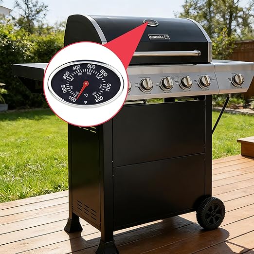 Grill Thermometer Replacement for Nexgrill 720-0830H 720-0830D 720-0888 720-0679 Replacement Parts, Brinkmann 810-1455-S 810-3821-S, Members Mark 720-0586A Kenmore 122.16431010 Replacement Thermometer