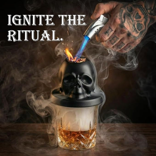 Whiskey Smoker Kit - 4 Wood Chips, Cocktail Smoker Infuser Kit, Old Fashioned Drink Smoker Kit, Birthday Bourbon Whiskey Gifts Valentine's Day Gifts for Men, Husband, Dad