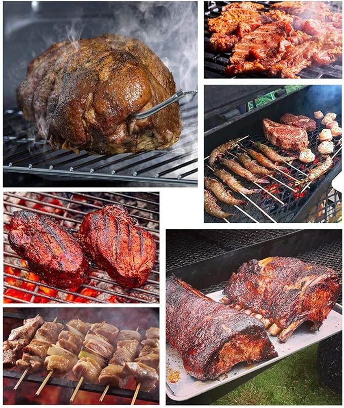 Smoker Box for BBQ Grilling Wood Chips, Stainless Steel Smoking Box Non-Warp for Barbecue, Best Grill Accessories for Charcoal Grill and Gas Grill with Large Capacity
