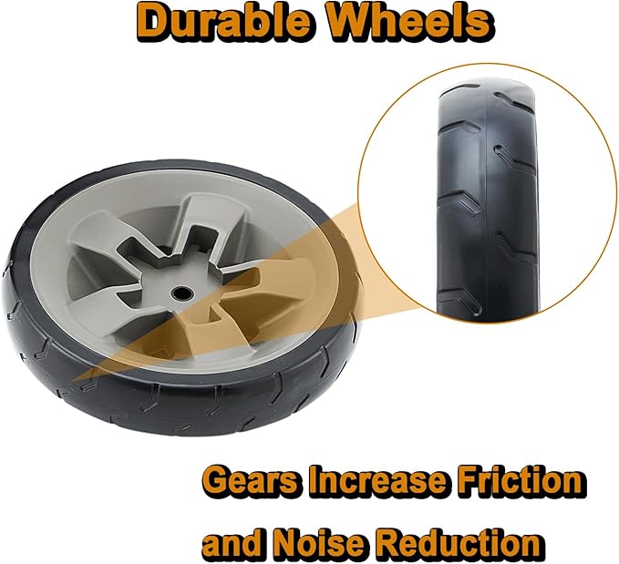 67445 Genesis II Grill Wheel Replacement Parts for Weber Wheels 8 Inch Genesis II/II LX 200 300 400 600 Series Grill Parts Weber Genesis II E-310 II E-410 II E-330 II E-610 II E-210 GS4 BBQ Parts
