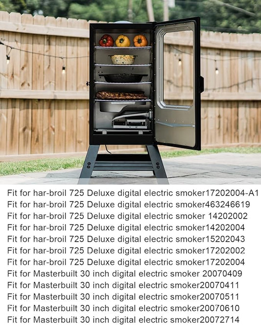 800 Watts Heating Element Kit Fit for Masterbuilt 30-inch Har-Broil 725 Deluxe Digital Electric Smoker, Electric Smoker Heating Element Replace 9907090033 FDES30111 120 Volt