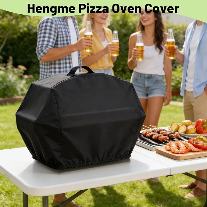 Pizza Oven Cover for Blackstone 14" Pizza Conversion Kit | Outdoor Cover Compatible with On The Go 17" Pizza Conversion Kit, Waterproof Heavy Duty Protective Covers - 27 x 30 x 15 Inc