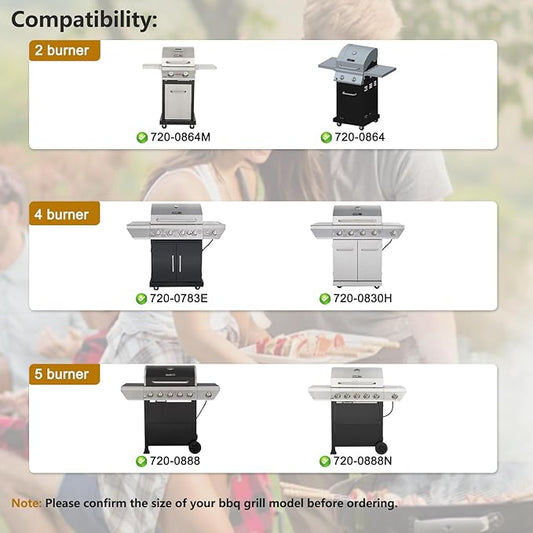 Grill Replacement Parts for Nexgrill 720-0925S, 720-0894F, 2-Burner 720-0864M, 720-0864, 720-0864R, Grill Heat Plates, Burner Tubes and Igniters for Kenmore, BBQ PRO, Backyard, Expert Grill Parts.