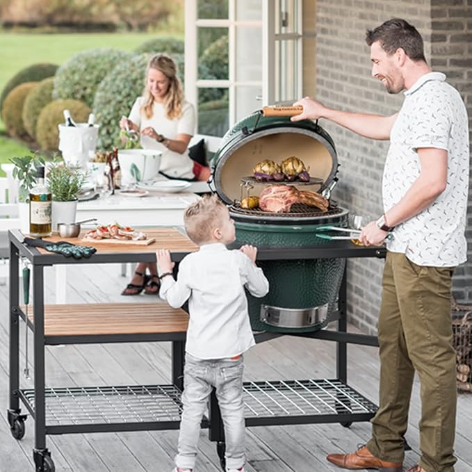 5 Piece Replacement Kit for Big Green Egg Large, Rack for Eggspander 5 Piece Kit Conveggtor Basket 304 Stainless Steel Grill Stack Rack with Removable Cooking System Expander Rack