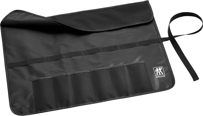 ZWILLING BBQ+ Chef's Tool Storage Wrap, Heavy-Duty BBQ Tool Roll for Grill Accessories and Utensils, Compact Travel-Friendly, Water-Resistant Fabric, Black