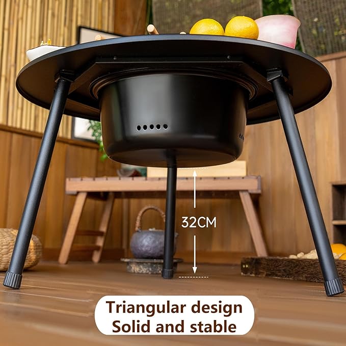Outdoor Charcoal BBQ Grill Portable Charcoal Barbecue Grill with A Variety of Grilling Accessories Perfect for Outdoor Cooking & Grilling, BBQ, Patios with Carry Bag(D)