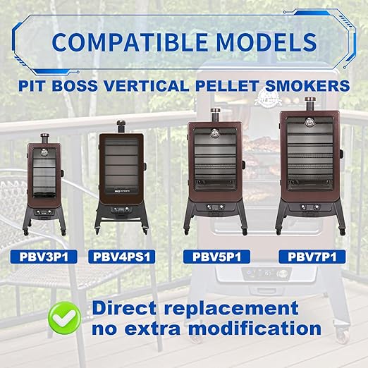 WiFi Controller Replacement for Pit Boss Vertical Pellet Smoker 3/4/5/7-Series & 5-Series Charcoal Grill Smoker with APP Control, Real-Time Temp Monitoring, Includes RTD Probe, 2 Meat Probes, Hot Rod