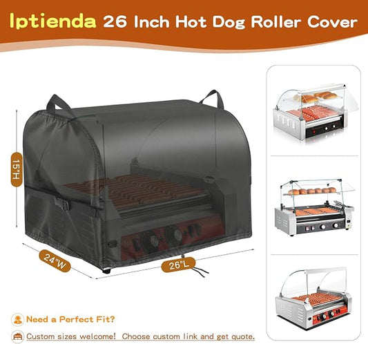 Hot Dog Roller Cover for Hotdog Machine-26 L x 24" W x 15" H | 26inch Hotdog Roller Machine Cover for Hot Dog Roller Grill, Hotdog Cooker, Hotdogs Warmer, Hot Dogs Maker, Hot Dogs Toaster