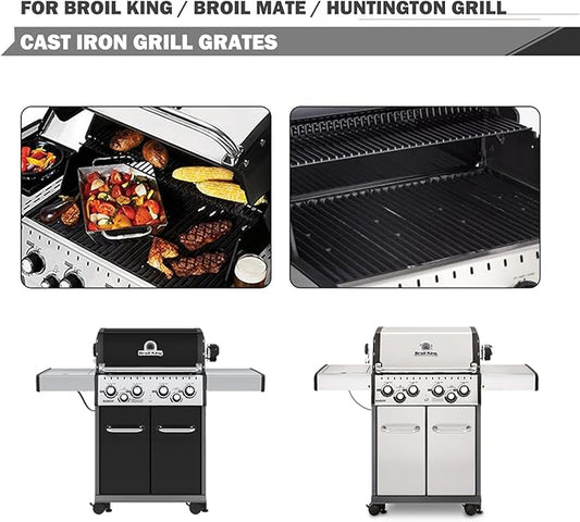 Grill Grates Parts for Broil King Baron Replacement Parts Baron 440 Baron 320 9221-64 9221-67 Broil Mate 7120-64 Huntington Replacement Grill Parts 6023-89 Rebel Grill 6120-64 Cooking Grill Grates