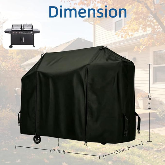 Propane Gas Grill Griddle Combo Cover for Sophia William for Royal Goumet | 67x23x45,Waterproof Dustproof Oxford Fabric,for Sophia William for Royal Gourmet ZH3002N for Brand Man Grill Combo