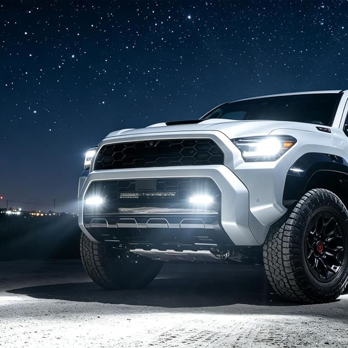 35W Upgrade Front Bumper Led Bar for Toyota Tundra 2022-2026 4Runner | 6th gen Fog Lights assembly Accessories White Brightness,daytime running turn signal light