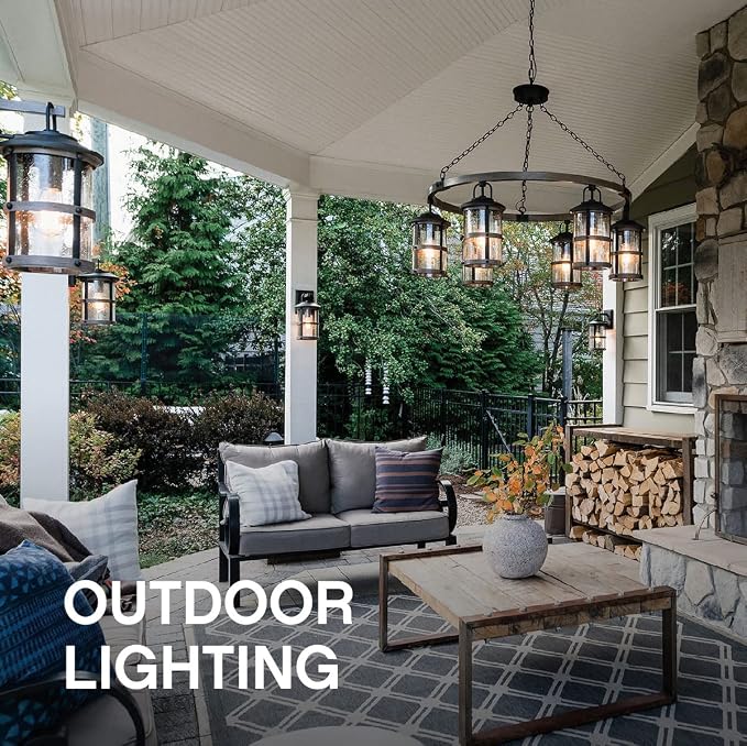 Hinkley Winthrope Medium Outdoor Wall Mount Lantern, Black Finish