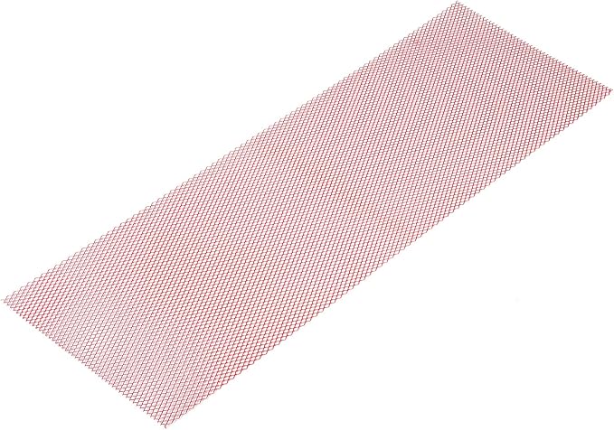AggAuto Universal 40"x13" Car Grill Mesh 6x12mm Rhombic Hole Red | Aluminum Alloy Automotive Grille Insert Bumper, One of the Most Multifunctional Shape Grids 100x33cm