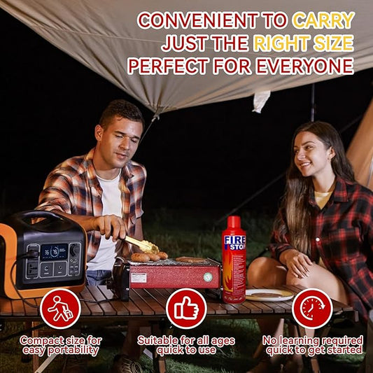 4-Pack Fire Extinguisher with Mount Brackets,Portable for Home, Kitchen, Car, Boat,BBQ -Multi-Purpose Fire Protection