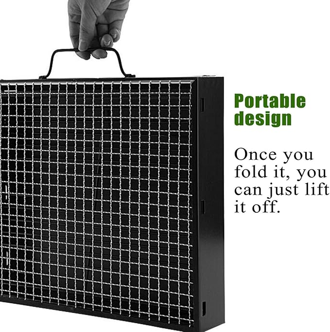 Portable Charcoal Grill, Camping BBQ Grill for Outdoor Barbecue, Foldable Charcoal Grills BBQ Smoker for 1-8 People, Easy to Carry Camping Grill for Picnic Beach Patio Garden Party,A-1