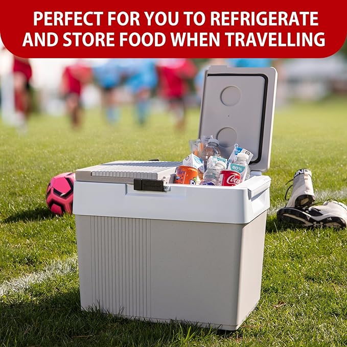 Koolatron 12V Iceless Cooler & Warmer – Portable Electric Cooler/Nevera Portátil Eléctrica for Car Truck Camper Boat, Hard Sided Mini Fridge for Camping Picnic Travel Lunch Food Drinks Office 33 qt