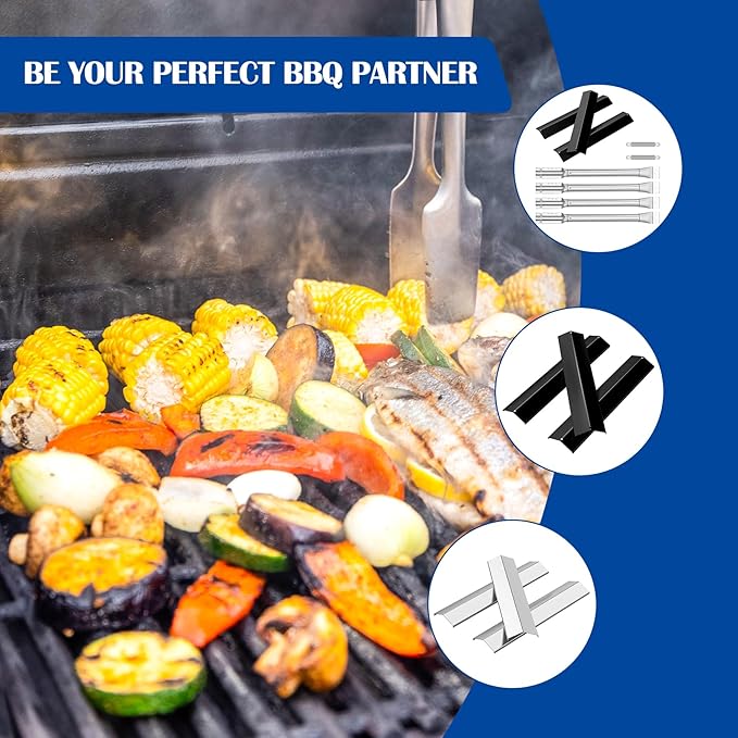 SafBbcue 1767054 15202029 Heat Plates for Oklahoma Joe's 15202029 1767017 16202046 12201767 14201767 Grill Parts, Porcelain-Enameled Heat Tent for Oklahoma Joe 3 Burner Longhorn Combo Grill 18202083
