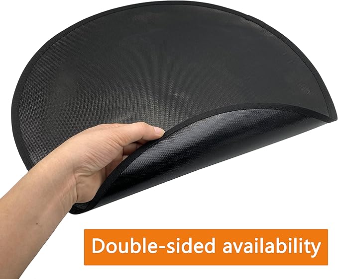 Fire Pit Mat for Solo Stove Fireproof Mat Under Grill Tabletop Deck Oilproof Waterproof Firepit Mats Heat Resistant Mat BBQ Pad Outdoor Indoor Accessories (Round 20")