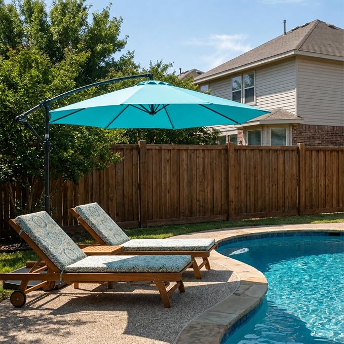 BPS Patio Umbrella Replacement Canopy for 10 ft 8 Ribs Table Umbrella, Outdoor Umbrella Replacement for Market Parasol, Canopy Only