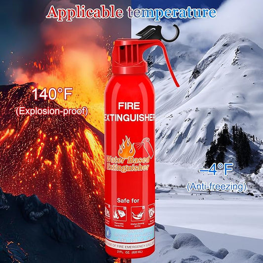 Fire Extinguisher for Home with Mount, 4 Pack Upgraded 8-in-1 Portable Fire Extinguishers For Vehicle Car Boat Marine Kitchen Emergency Supplies, Water-Based Extinguisher For A, B, C, K Fire Types