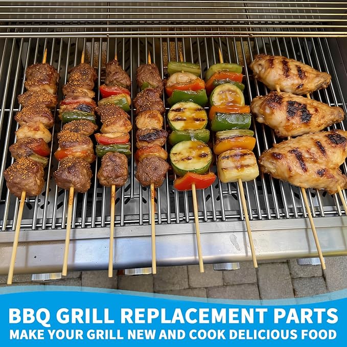 Grill Replacement Parts for Bull 16517 16631 16520, Stainless Steel Grill Grates, Flame Tamers, Heat Shields for Bull Angus 4 Burner 47628 47629, Outlaw 26038, Steer Premium 69008, Lonestar 87049