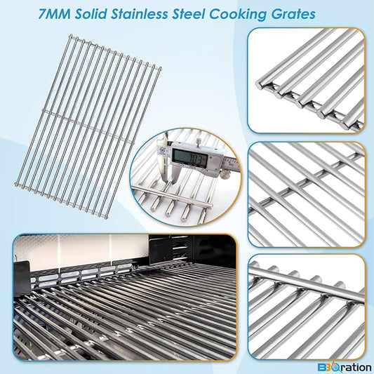 Repalcement Parts for Kitchen Aid 720-0826E 720-0709C 860-0003C, for Jenn Air Grill Parts 720-0727 740-0711, Cooking Grates, Burner and Heat Plates for KitchenAid Grill Replacement Parts