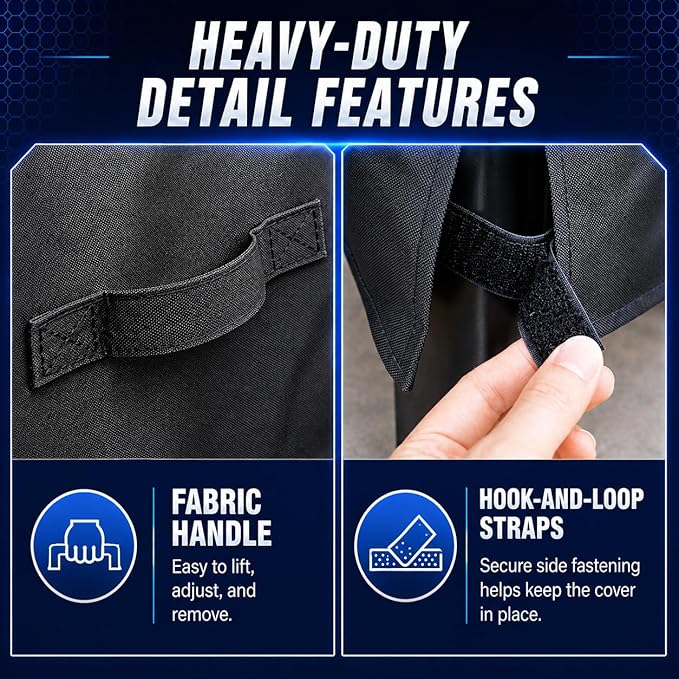 Vertical Smoker Cover Compatible with Pit Boss 4/5 Series, 73550 Pellet Smoker Cover for PBV5P1, PBV5PW1 and PBV4PS1, 600D Heavy Duty Outdoor Smoker Cover with Zipper and Air Vents