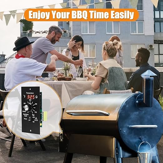 Digital Thermostat Control Panel Kit for Traeger Wood Pellet Grills, BAC236 Replacement Parts Digital Thermometer Pro Controller with 7" RTD Temperature Probe Sensor BAC194 Smoker Accessories