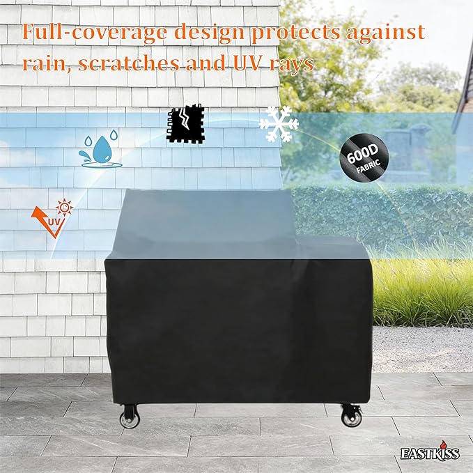 Grill Cover for Recteq Backyard Beast 1200 Wood Pellet Grill - Heavy Duty Waterproof Fade Resistant Pellet Grill Cover for Rectec Backyard Beast 1200/1000 Grill Accessories