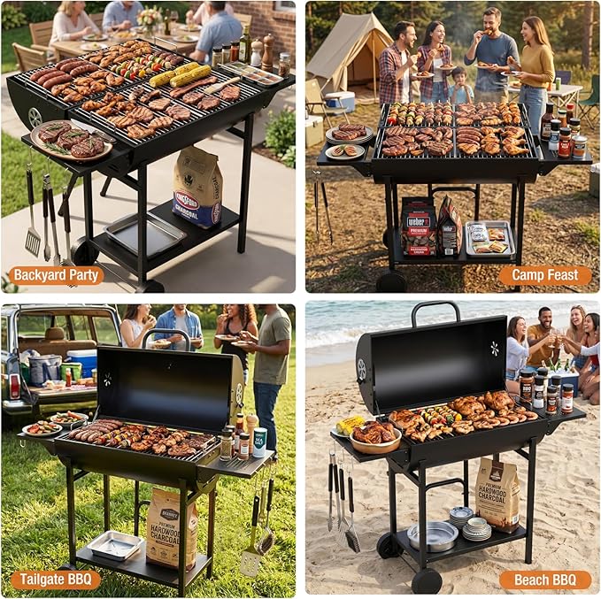 Extra Large Charcoal Grill for Outdoor Cooking