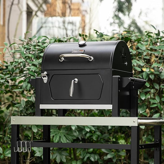 Royal Gourmet CD1519 Portable Charcoal Grill with Warming Rack, Tabletop Charcoal Grill with 303 Sq. In Cooking Area for Outdoor Camping and Picnic Grilling, Black