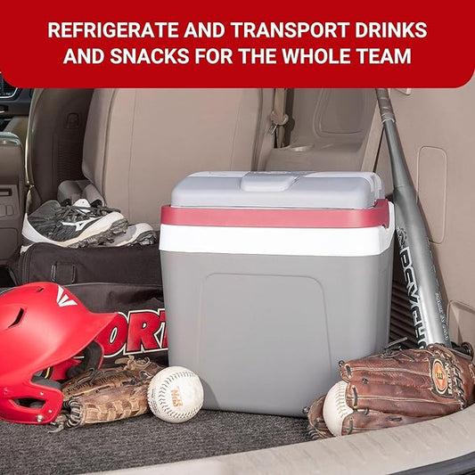 Koolatron 12V Iceless Cooler & Warmer – Portable Electric Cooler/Nevera Portátil Eléctrica for Car Truck Camper Boat, Hard Sided Mini Fridge for Camping Picnic Travel Lunch Food Drinks Office 26 qt