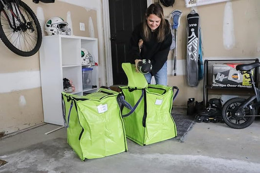 DURASACK 22-Gallon Zipper Top Heavy Duty Storage Tote Bags, Single, Lime